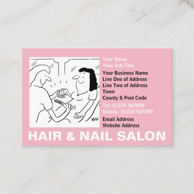 Hair and Nail Salon Next Appointments Card (Front)
