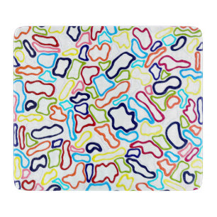 Hair Bands 6 x 7 Deco Glass Cutting Board
