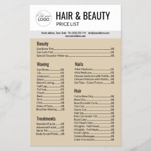 Hair Beauty Body Wax Manicure Pedicure Cream Grey Flyer