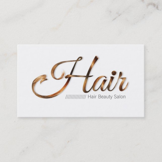 Hair Beauty Hairdresser Hall Business Card (Front)