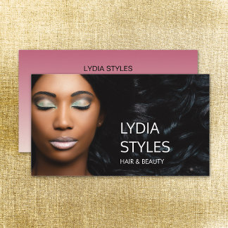 Hair Beauty Salon Professional Modern Photo Business Card