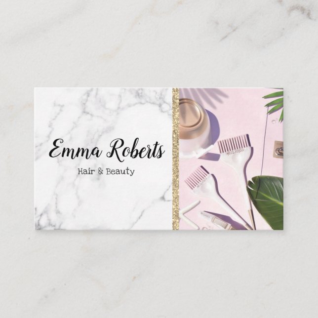 Hair & Beauty Specialist Salon Hairdresser Barber Business Card (Front)