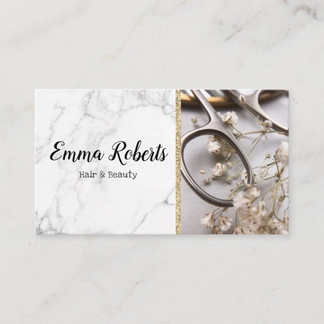 Hair & Beauty Specialist Salon Hairdresser Barber Business Card (Front)