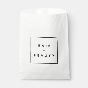 HAIR + BEAUTY stylist elegant logo gift bag