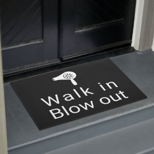 Hair Blow Dry Bar Salon Welcome Doormat
