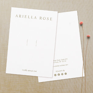  Hair Bow Hairbow Clip with Social Media Icons Enclosure Card