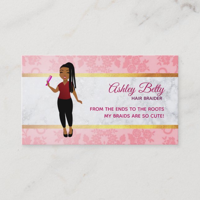 Hair Braider Business Cards (Front)