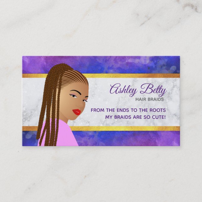 Hair Braider Slogans Business Cards (Front)