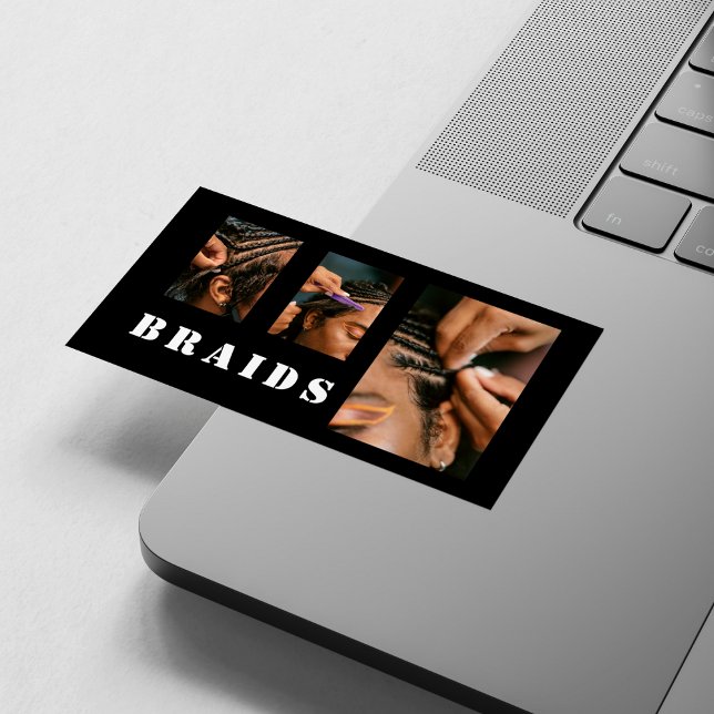Hair Braiding Braids Photo  Business Card (Creator Uploaded)