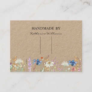Hair Clip Barrette Display Card Wildflowe Floral
