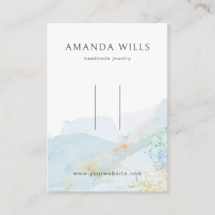 Hair Clip Display Card • Pastel Watercolor Nature