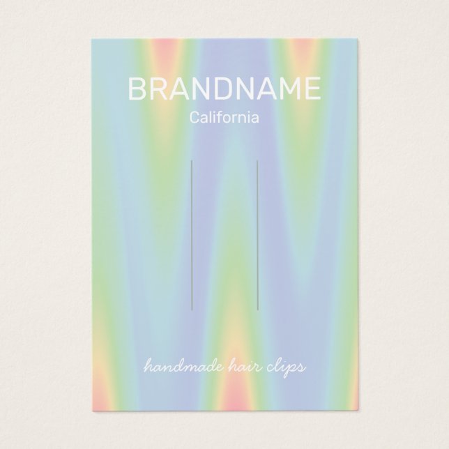Hair Clip Holder Colour Gradient Ombre Chevron Log (Front)