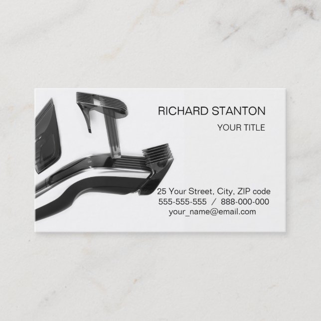 Hair clipper business card (Front)