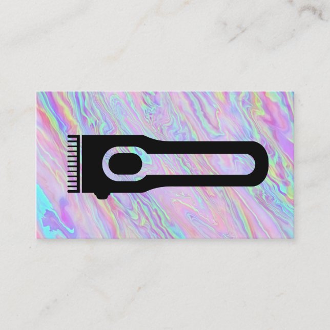Hair Clipper | Rainbow Liquid Business Card (Front)