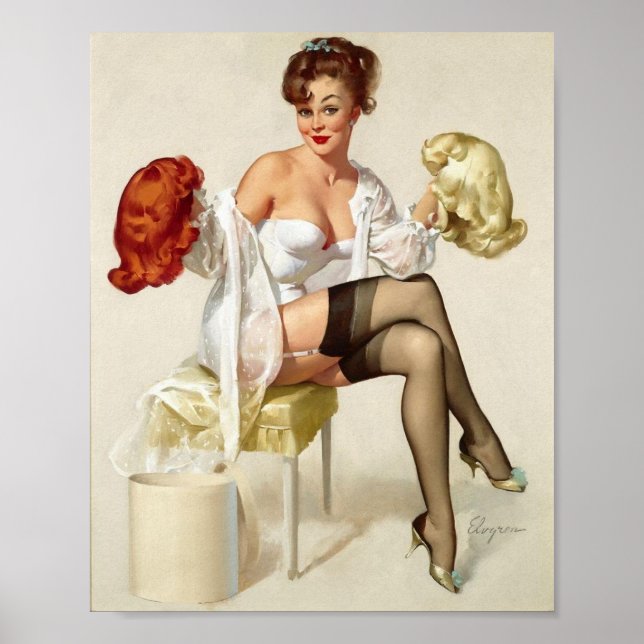 Hair Colour Pin Up Poster (Front)