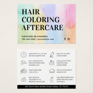 Hair Colouring Aftercare Business Card