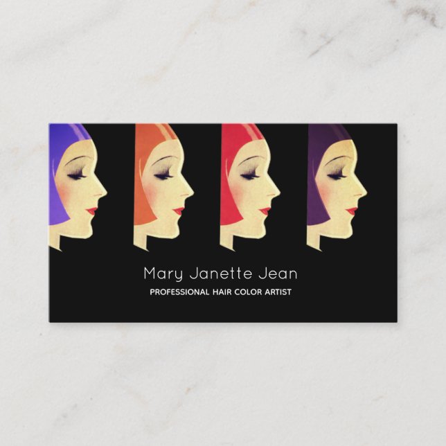 Hair Colourist Stylist Salon Professionals Expert Business Card (Front)