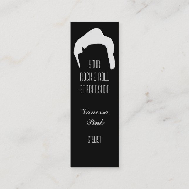 Hair Cosmetology Barber Salon Mini Business Card (Front)