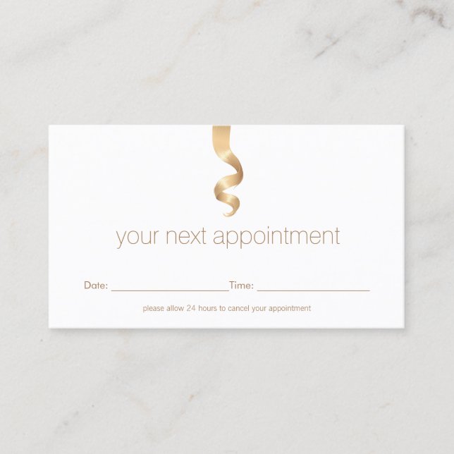 Hair Curl Salon Appointment Reminder (Front)