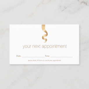 Hair Curl Salon Appointment Reminder Card