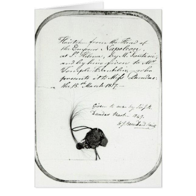 Hair cut from the head of Emperor Napoleon (Front)