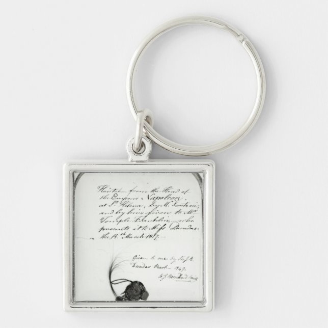 Hair cut from the head of Emperor Napoleon Key Ring (Front)