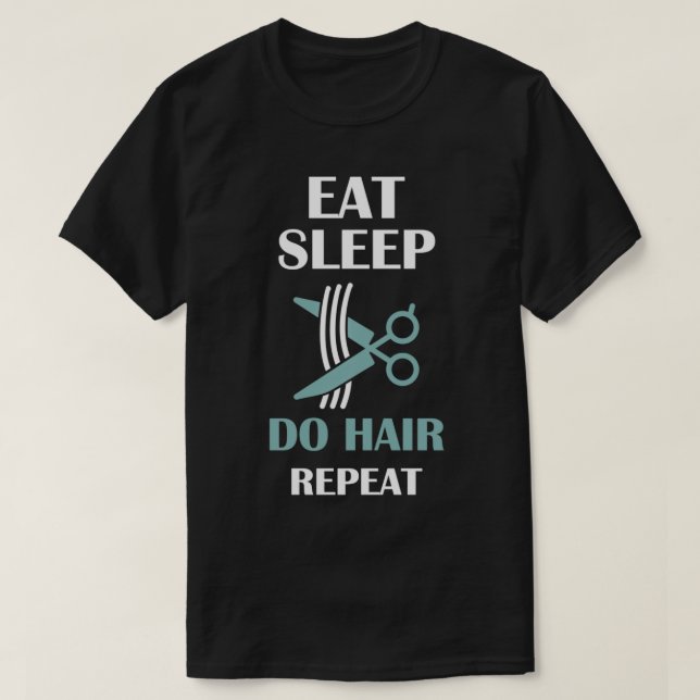Hair cutting hairdresser profession T-Shirt (Design Front)