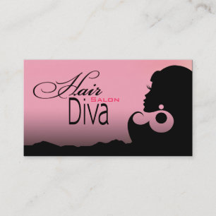 Hair Diva - Beauty Salon Beautician Hair Stylist Business Card