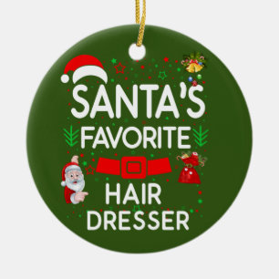 Hair Dresser Ceramic Ornament
