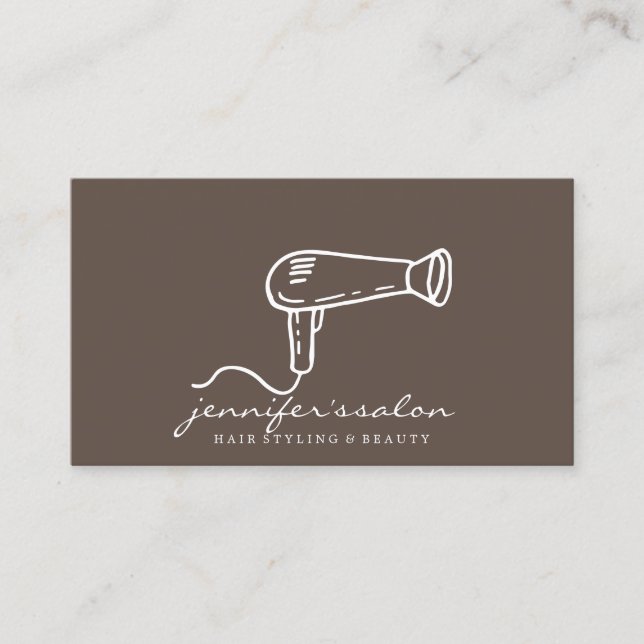 Hair Dresser Salon Stylist Business Card (Front)