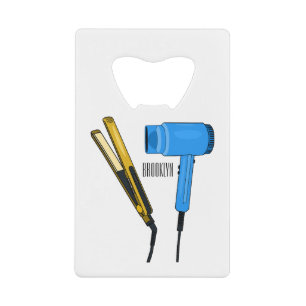 Hair dryer & hair straightener illustration