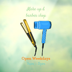 Hair dryer & hair straightener illustration
