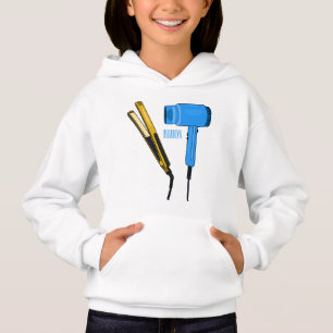 Hair dryer & hair straightener illustration