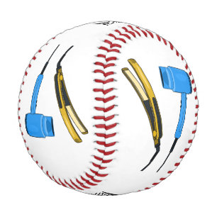 Hair dryer & hair straightener illustration baseball