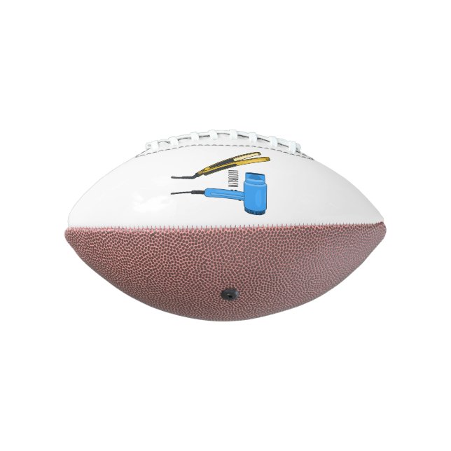 Hair dryer & hair straightener illustration football (Rotated 270)
