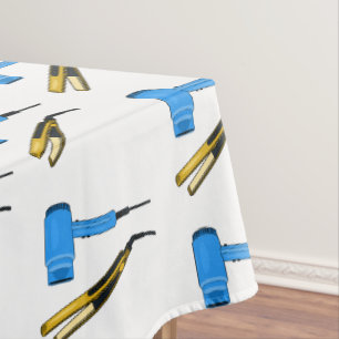 Hair dryer & hair straightener illustration tablecloth