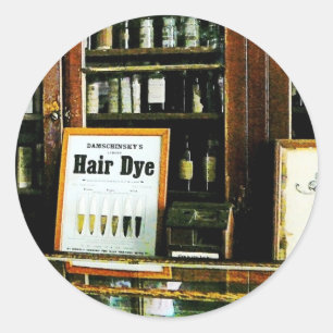 Hair Dye Classic Round Sticker