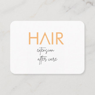 HAIR EXTENSION CARE CARD (orange)