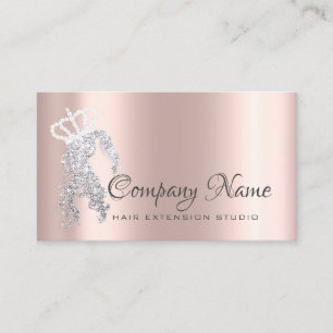 Hair Extension Hair Rose Silver Crown Spark Salon Appointment Card