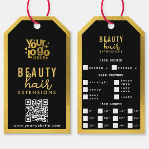 Hair Extensions Packaging Hang Tag Hair Brand Logo