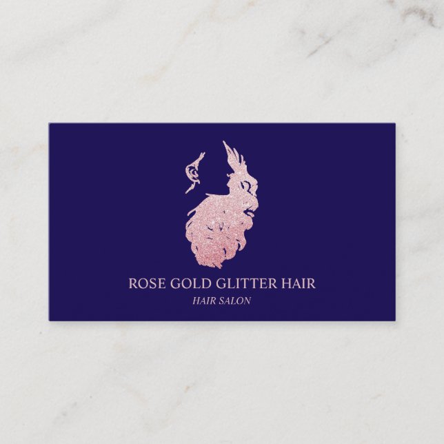 Hair extention navy business card (Front)