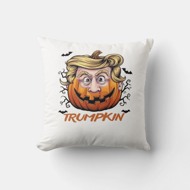 Hair Funny Pumpkin Halloween Boo - Political Humou Cushion (Front)