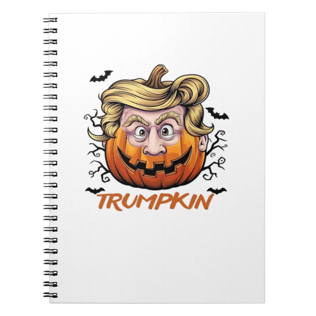 Hair Funny Pumpkin Halloween Boo - Political Humou Notebook (Front)