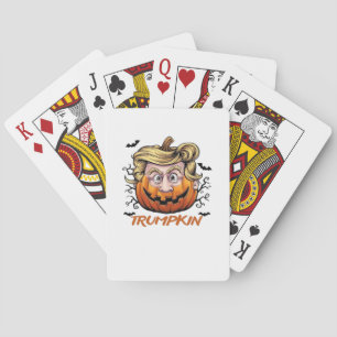 Hair Funny Pumpkin Halloween Boo - Political Humou Playing Cards
