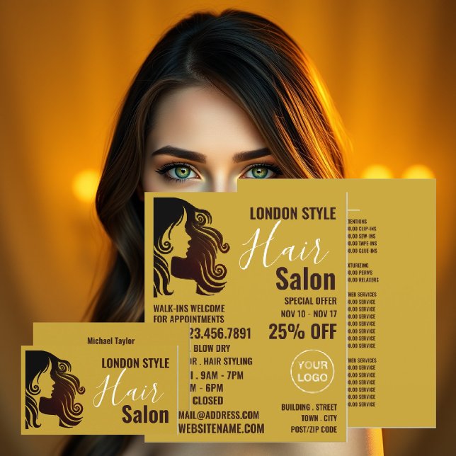 Hair Logo, Hair Stylist, Hair Salon Business Card (Creator Uploaded)