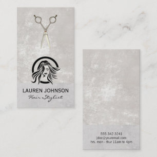 Hair Logo   Salon Scissors Business Card