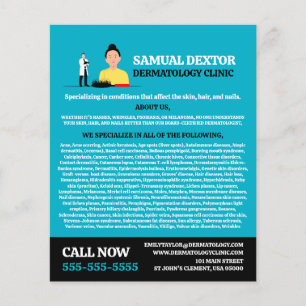 Hair Loss, Dermatologist, Dermatology Clinic Flyer