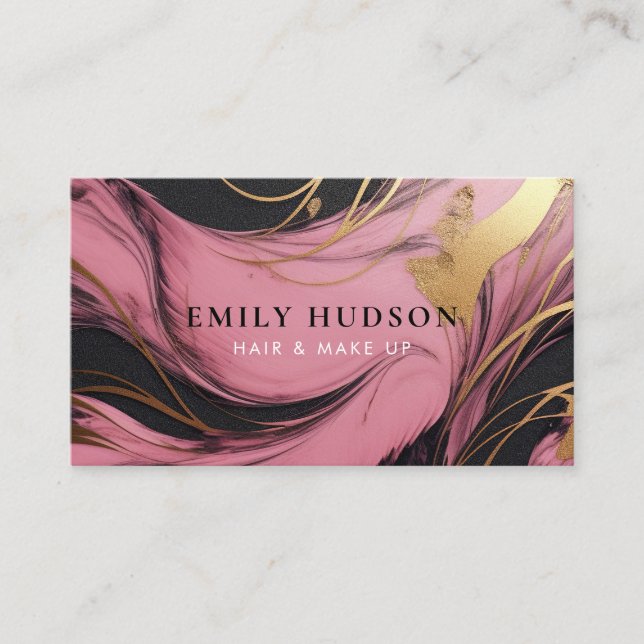 Hair Make Up Artist Beauty  Business Card (Front)