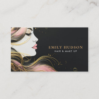 Hair Make Up Artist Beauty  Business Card