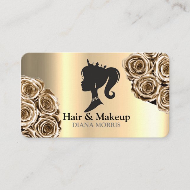 Hair Makeup Artist Salon Business Card (Front)
